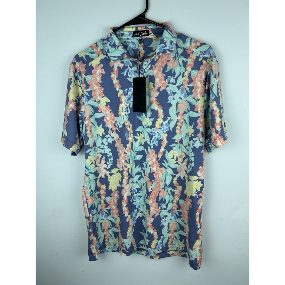 Bad Birdie Men's Lei'd Core Performance Polo Shirt Style#  BBMP001-649 Size S